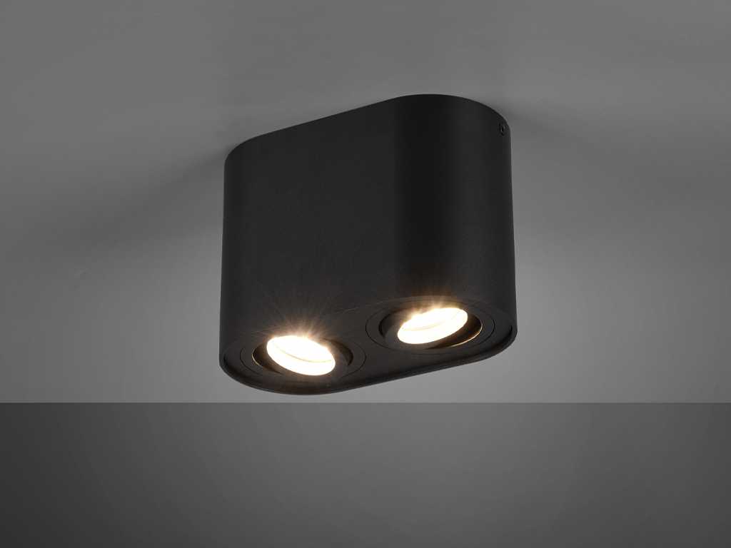 8 x GT Dual Duo surface-mounted luminaire black