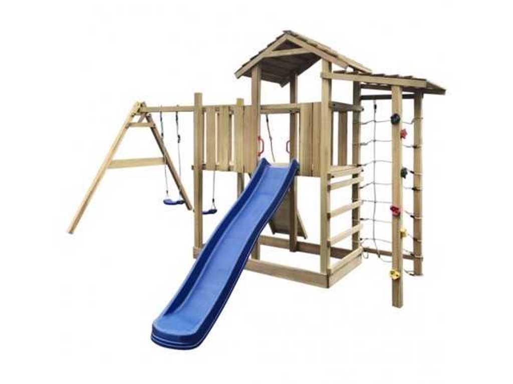 Play tower with slide and swing 390x353x268 cm