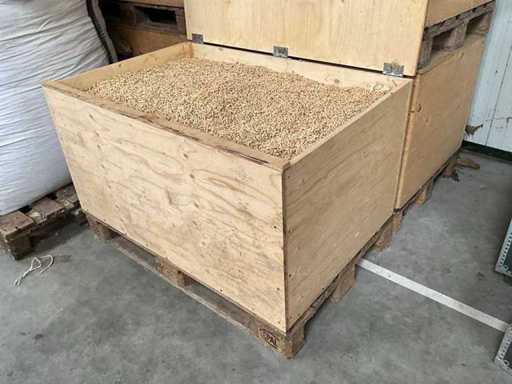 Boîte avec des granulés de bois (4x)