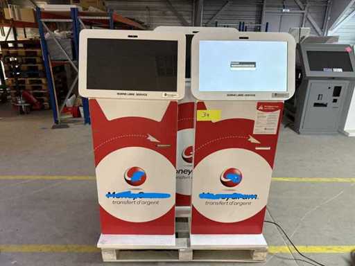 ViewSonic - VSD243-BKA-EV0 - Set kiosken met nieuwe touchscreens en ticketprinters (3x)