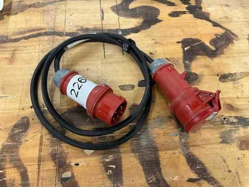 2m CEE16A Kraftstromkabel Gummileitung