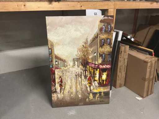Decorazione murale su tela