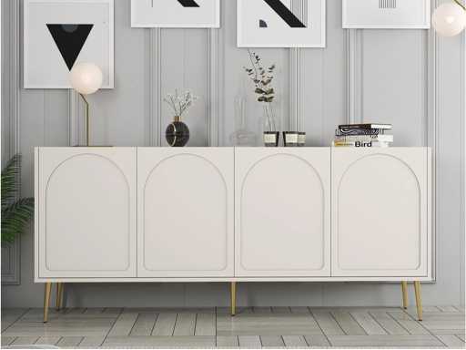 4-deurs dressoir Cream, Gold