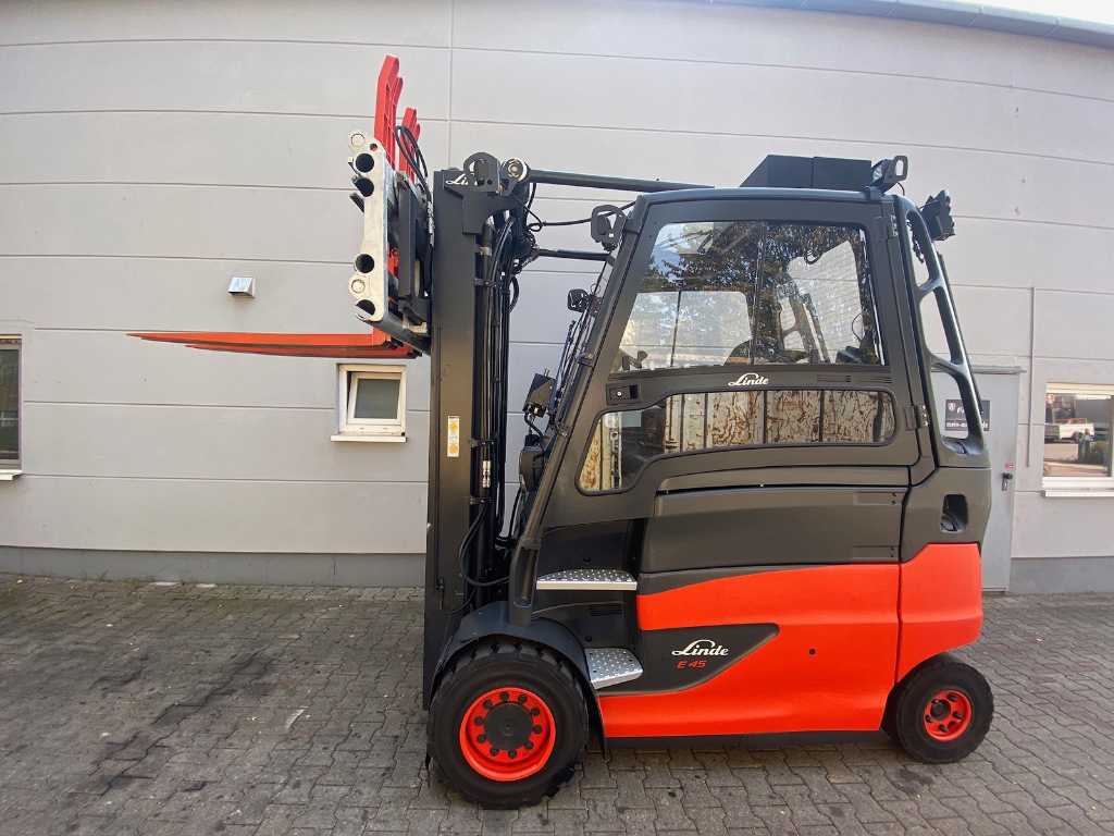 2018 Linde E45 EVO - Triplex Stivuitor electric - Stivuitor cu supapa 3 + 4 - Echipament complet