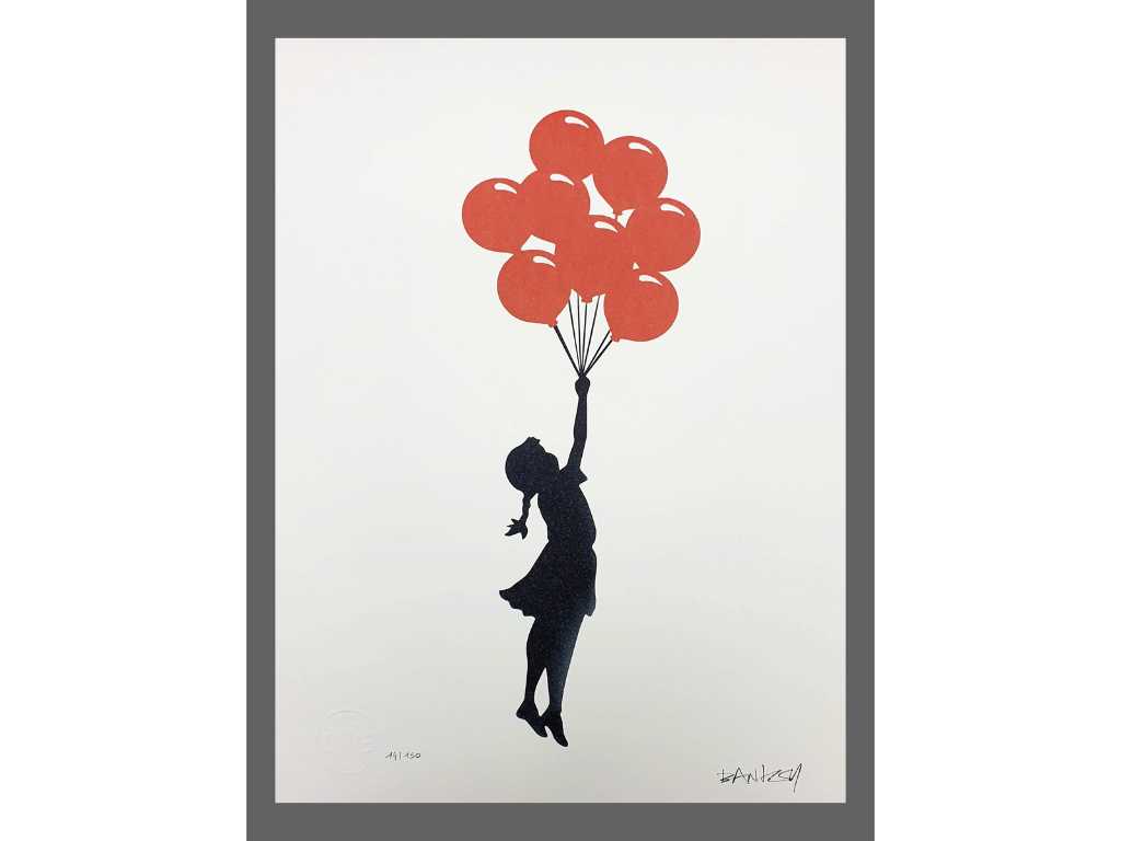 Banksy - Drijvend Meisje - Lithografie