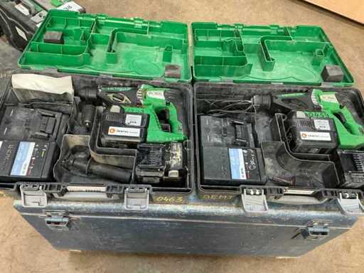Hitachi DH 36DL Accu Boormachine (2x)