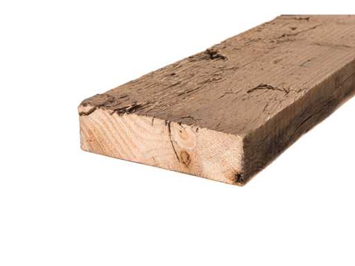 (7x) Wagonplank Grenen Geborsteld - 864x160x40 mm