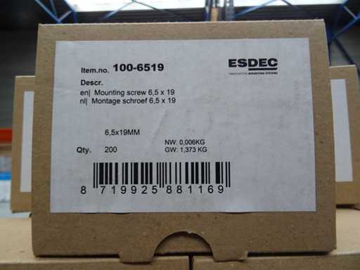 Esdec - 100-6519 - Montageschraube 6,5x19 (6000x)