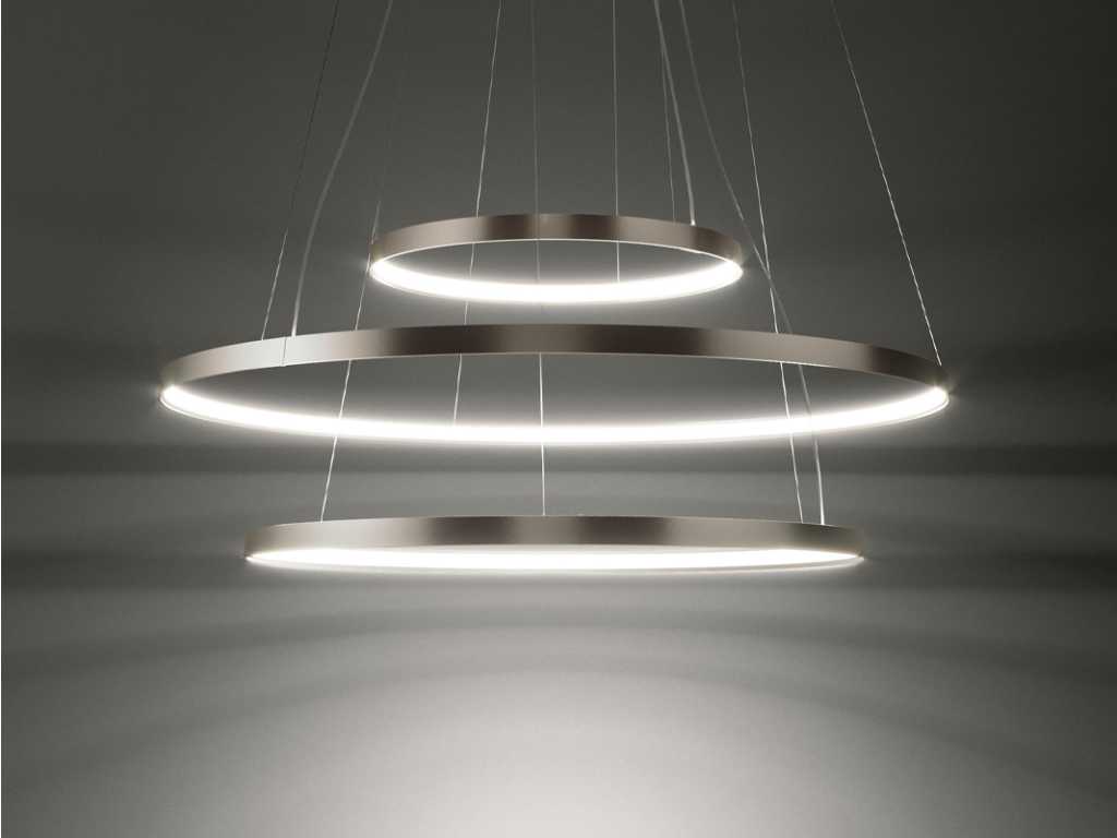 Luminaire design Aurora 360 argent brillant