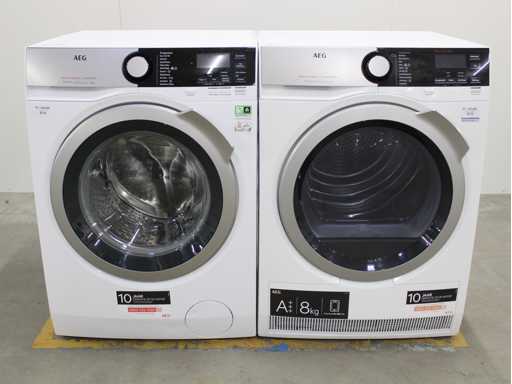 AEG 8000 Series | Lavamat Ã? KOMix Technology Washing Machine & AEG 8000 Series | Lavatherm AbsoluteCare System Tumble Dryer