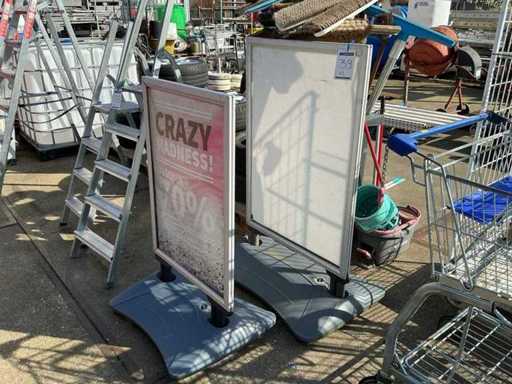 Reclame Stoepborden met voet (2x)