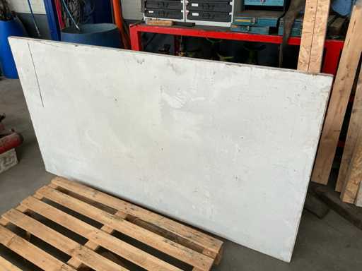 Blank sign for tractor