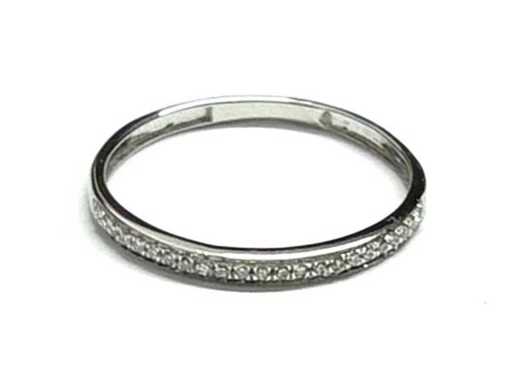 Bague en or blanc 18 nœuds avec diamant naturel