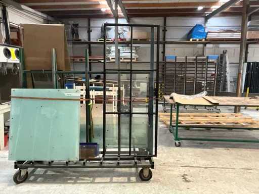 Industrial steel window with glass