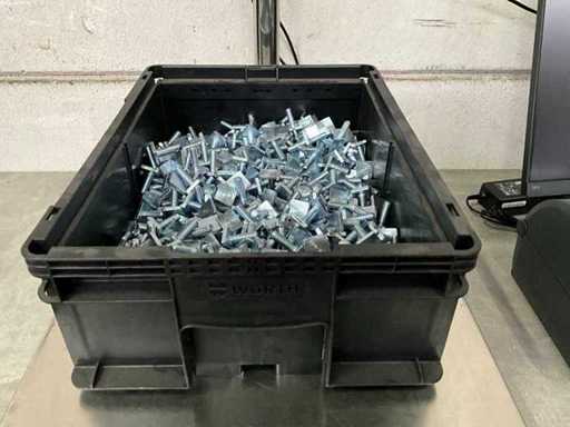 Würth 17.79 kg Vierkante hamerkopschroef M8 x 25 in stapelbare bak