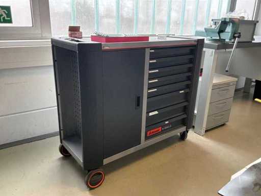 GARANT 914560_8Werkzeugwagen with contents, Makita cordless screwdriver, Wera ratchet set, Knipex tools