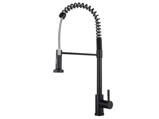 Robinet de cuisine Mawialux noir mat (choix acier inoxydable ou noir mat)