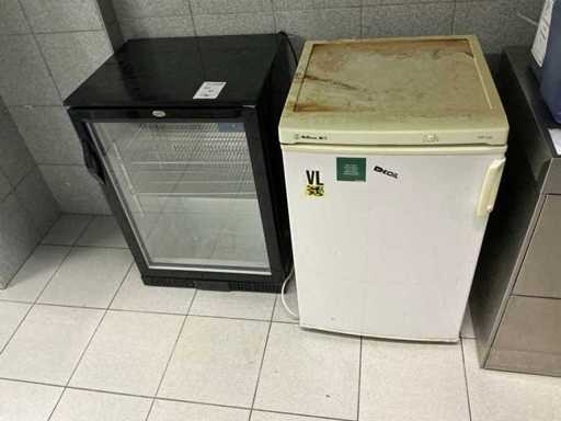 Freezer and refrigerated display case