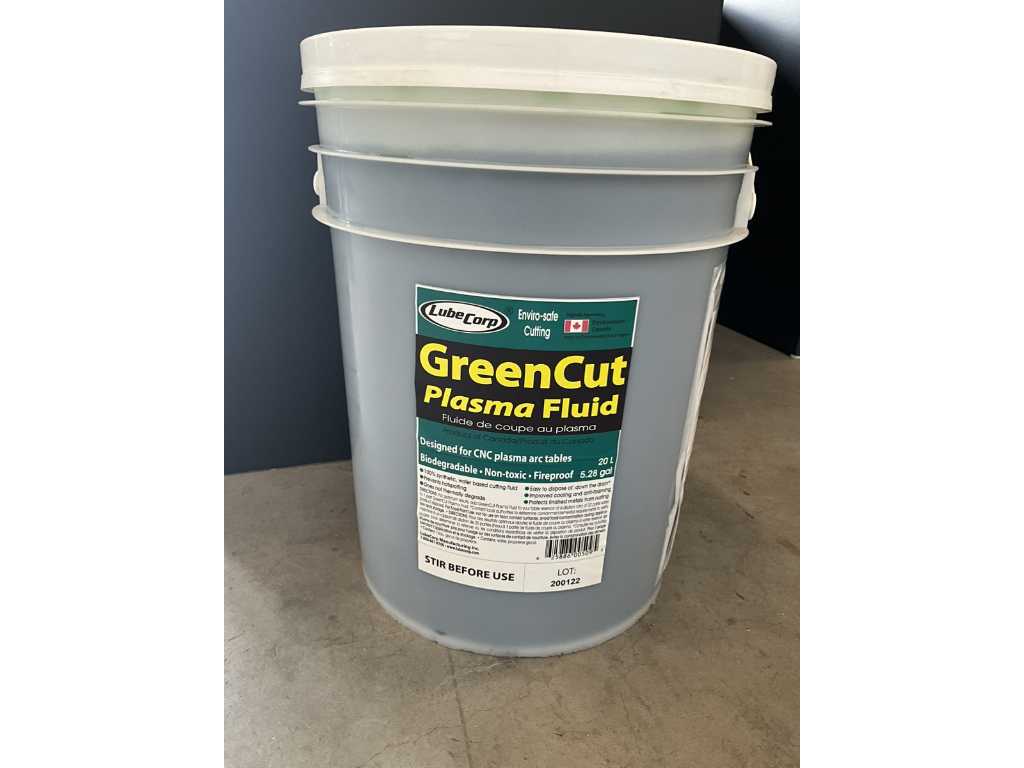 Lube Corp Green cut plasma fluid Plasma table coolant 20L | Troostwijk ...