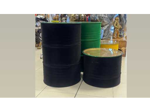 Ton in velours / fluweel 2 hoogtes Black