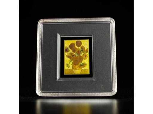 1/500 oz Vincent van Gogh Veertien zonnebloemen 2022 Tokelau Gold 999 + Certificaat Gratis EU-verzending