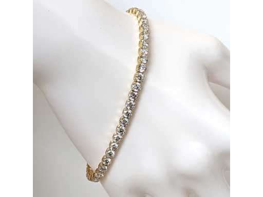 14 Karaat geelgouden armband met 8,72 crt. diamant