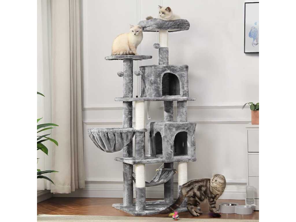 Tall and Narrow Cat Tree with Scratching Post