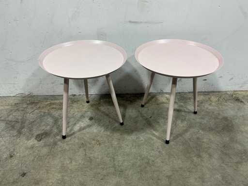 Side table round metal (2x)