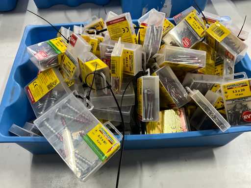 Rotadrill : Diverses vis en acier inoxydable, galvanisée et laiton (100x)