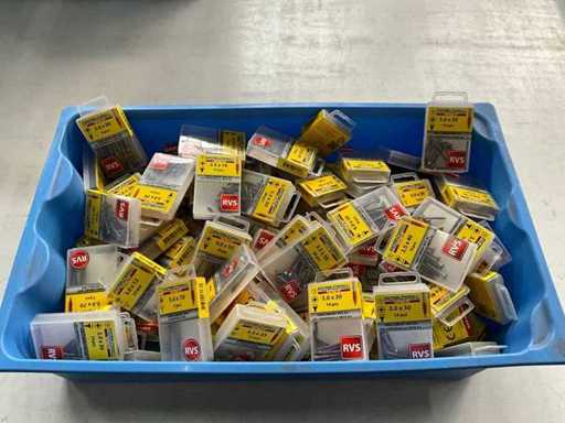 Rotadrill Assorti diverse schroeven RVS en verzinkt (100x)