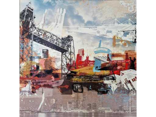 Tecniche miste/acrilico su tela Mischa 'Rotterdamk