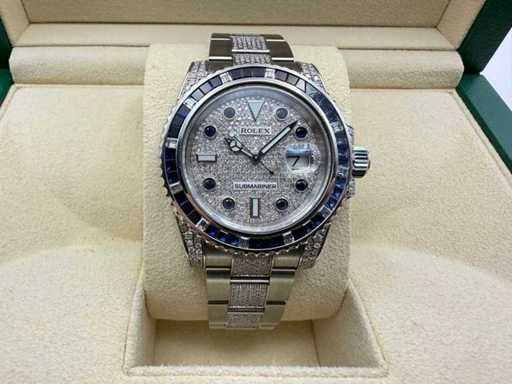 Rolex Submariner Date 116610LN | Iced Out With Natural Diamonds | 2014