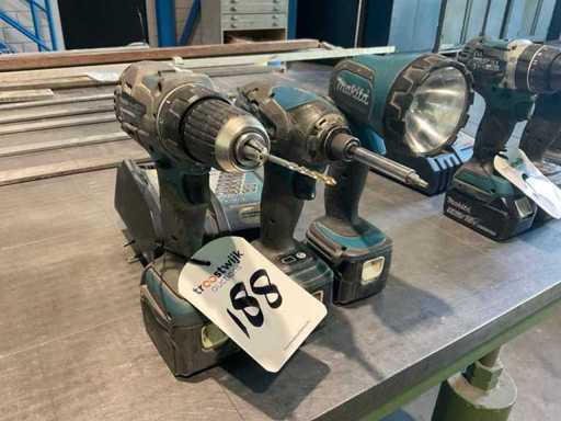 Makita DDF440 / BTD134 Śrubowa Wiertarka (2x)