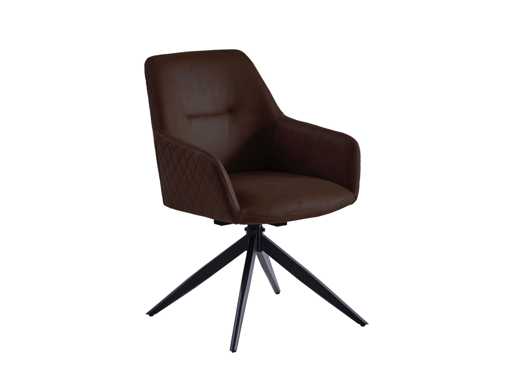 Colenis - Barbara Eetkamerstoel - set van 50 - Bruin - Microfiber - Microvezel - Industrieel - Draaibaar - 180° - Met Return Memory Functie