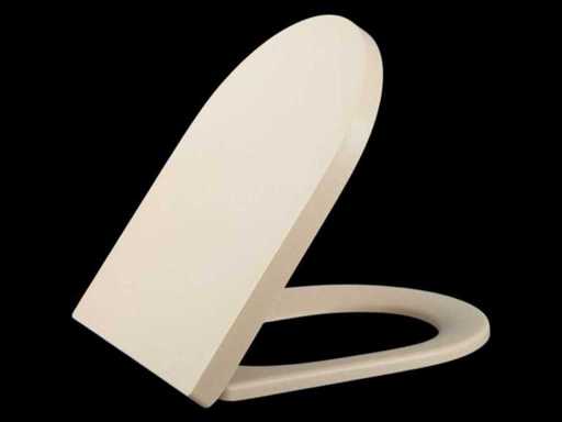Toiletzitting duroplast softclose en uitneembaar mat beige
