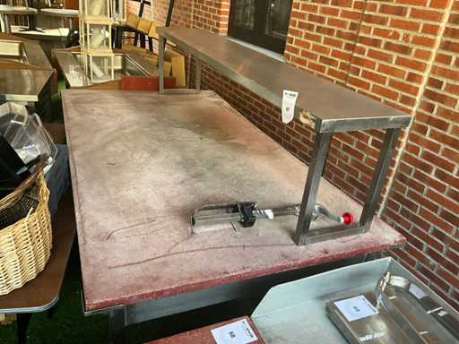 Work table with rack attachment