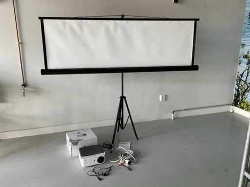 Salora 51BFM3850 Projektor mit Leinwand