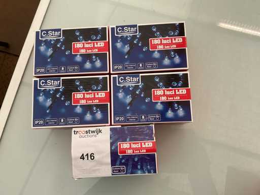 C.Star. Schutzart IP20. Innen- / Außenbereich, Weihnachts-LED-Beleuchtung. (5-fach)
