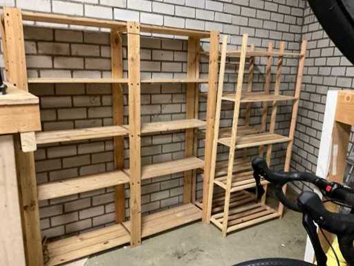 Drewniany regał magazynowy (3x)