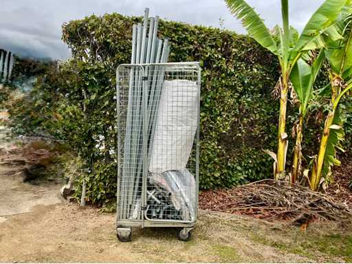 Party tent 10 x 5 m + mobile cart storage