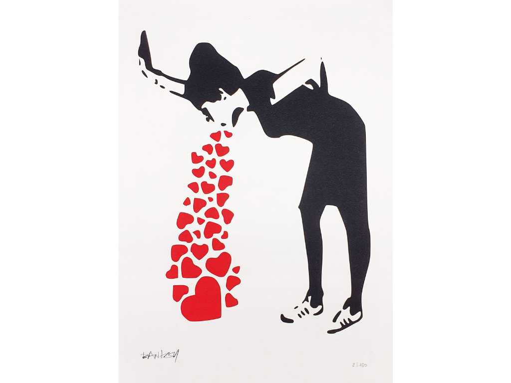 Banksy (geboren in 1974), gebaseerd op - Love sick
