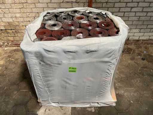 Pallet dakleer met zwarte en rode leislag