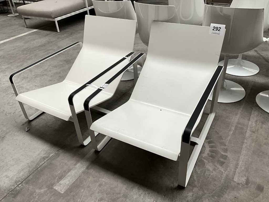 2x metal easy chair TRIBU NEUTRA
