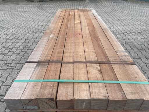 Guyana Teak balken fijnbezaagd 2750x100x100mm (27x)