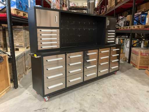 2025 Rhino-Cross-Tools H10FT-30D-2 01B Black/Stainless Steel Tool Cabinet