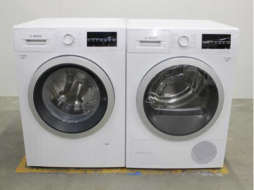 Série Bosch|6 AquaStop EcoSilence Drive Machine à laver & Série Bosch|6 Sèche-linge à condensateur auto-nettoyant