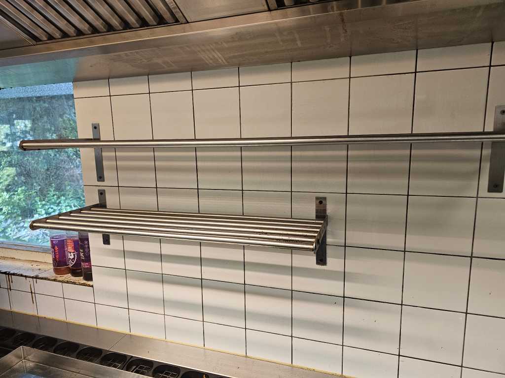 Stainless steel wall shelf (2x)