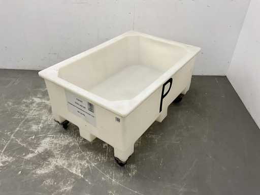 Large volume bucket with wheels