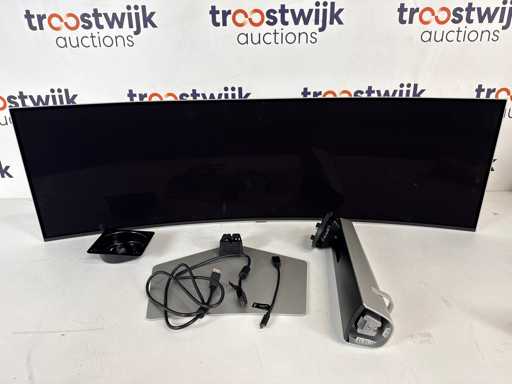 Samsung HW-Q600C – Soundbar cu subwoofer | Samsung Odyssey OLED G9 LS49DG912SUXEN – Monitor de gaming 49 inch