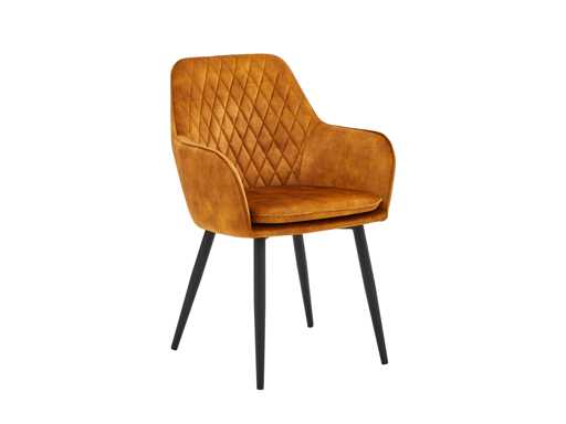 Colenis - Laura eetkamerstoel - set van 50 - Honey gold - Adoré Velvet - Industrieel - Met armleuning